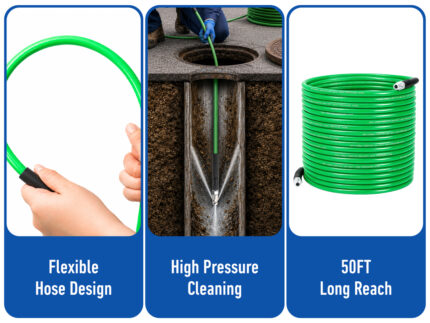 Professional 5800 PSI Sewer Jetting Kit for Powerful Drain & Pipe Cleaning