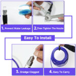 Sewer Jetter Kit for Pressure Washer, 5800 PSI Drain Cleaning Hose with 1/4" NPT Corner, Rotating & Button Nozzles - Image 3