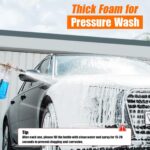 Foam Cannon for Pressure Washer, Adjustable Snow Foam Lance with 1/4" Quick Connect & M22 Fittings, Stainless Steel Filter, Extra 1.1mm Orifice, Ideal for Car Wash & Detailing - Image 2