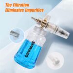 Foam Cannon for Pressure Washer, Adjustable Snow Foam Lance with 1/4" Quick Connect & M22 Fittings, Stainless Steel Filter, Extra 1.1mm Orifice, Ideal for Car Wash & Detailing - Image 3