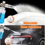 Foam Cannon for Pressure Washer, Adjustable Snow Foam Lance with 1/4" Quick Connect & M22 Fittings, Stainless Steel Filter, Extra 1.1mm Orifice, Ideal for Car Wash & Detailing - Image 5