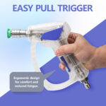 5000 PSI Short Pressure Washer Gun with Self-Locking Quick Connect, 360° Swivel 3/8" Plug, M22 Adapters & 5 Nozzle Tips - Image 5