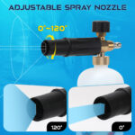 Foam Cannon for Pressure Washer with Short Gun Kit, Snow Foam Lance, 3/8" Swivel Quick Connect, M22-14mm M22-15mm Adapter, 5 Nozzle Tips, Dual Connector System, 1.1mm Orifice - Image 6