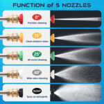 Foam Cannon for Pressure Washer with Short Gun Kit, Snow Foam Lance, 3/8" Swivel Quick Connect, M22-14mm M22-15mm Adapter, 5 Nozzle Tips, Dual Connector System, 1.1mm Orifice - Image 9