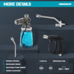 Foam Cannon Kit for Pressure Washer, Dual Connector Snow Foam Gun with Spray Gun, 5 Nozzle Tips, Curved Rods, 3/8" Swivel Quick Connect, M22-14mm & M22-15mm Adapters - Image 9