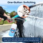 Foam Cannon for Pressure Washer with Short Gun Kit, Snow Foam Lance, 3/8" Swivel Quick Connect, M22-14mm M22-15mm Adapter, 5 Nozzle Tips, Dual Connector System, 1.1mm Orifice - Image 10